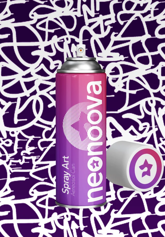 Ilustración mockup graffiti art neonoova