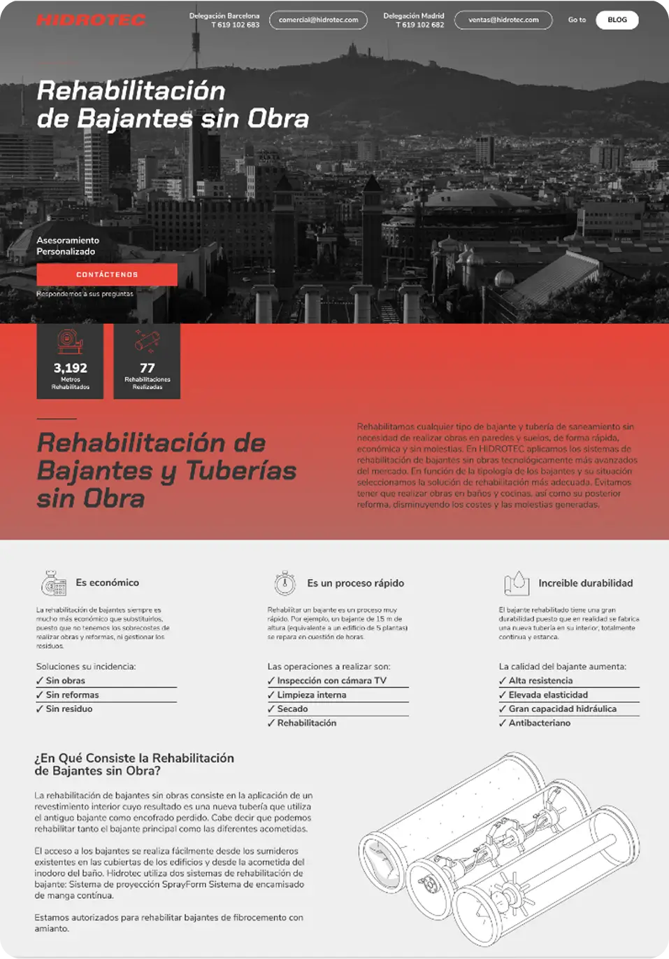 Landing Page Hidrotec Sanejament