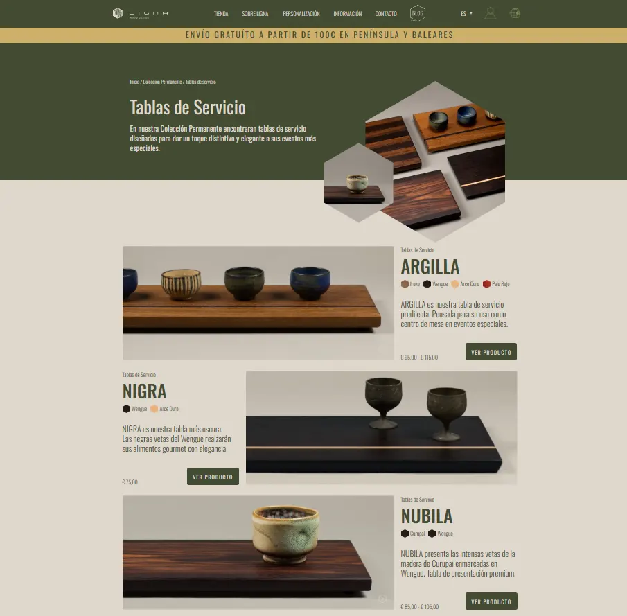 Fotografía de producto de ligna wood Design