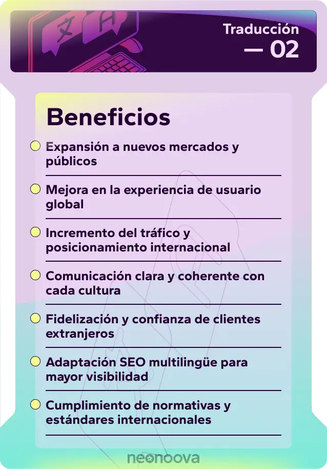 Beneficios de la traducción web