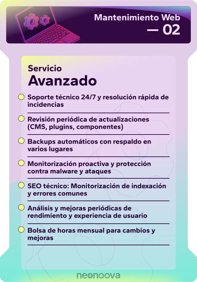 Mantenimiento Web Avanzado