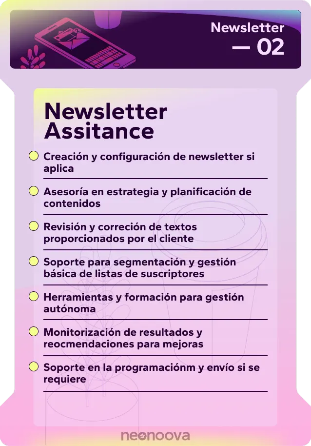 Newsletter Assitance Servicio