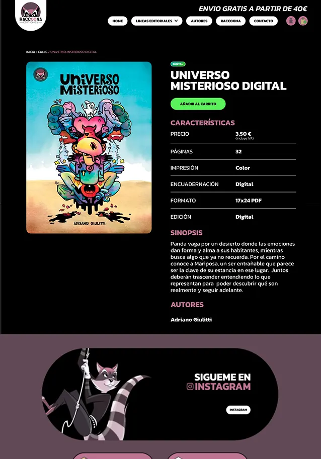 Raccoona ediciones ficha de producto