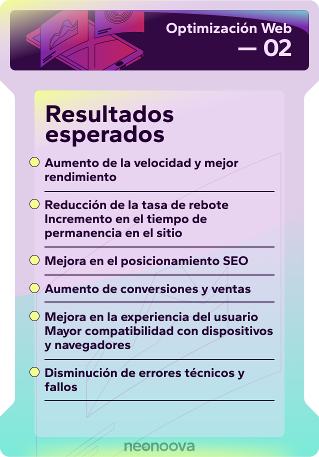 Resultados esperados tras optimización web