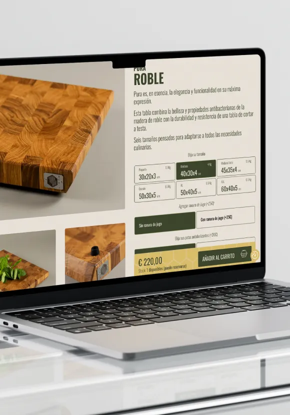 Diseño de interficies UI para Ligna Wood Design diseño web para autónomos
