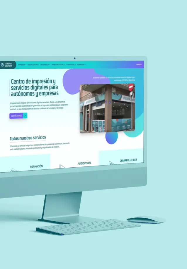 homepage ecoservei solutions rediseño web