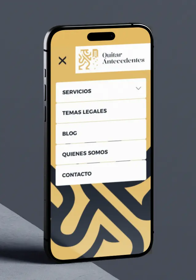 Menú mobile quitar antecedentes