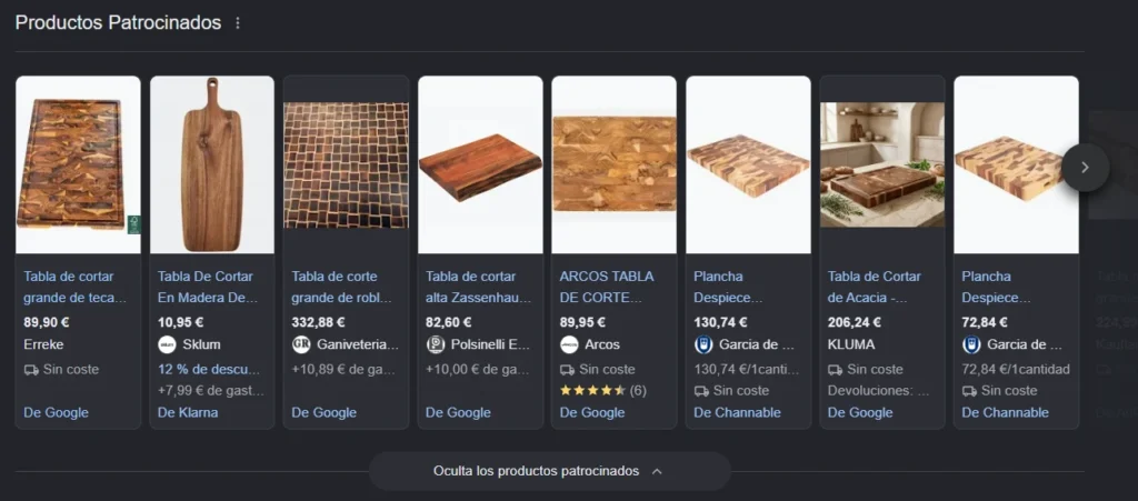 Campanyes de compres perquè Google Ads apareguin en resultats patrocinats